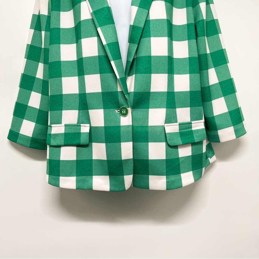 Gingham Checkered Plaid Print Structured Lightwei… - image 4